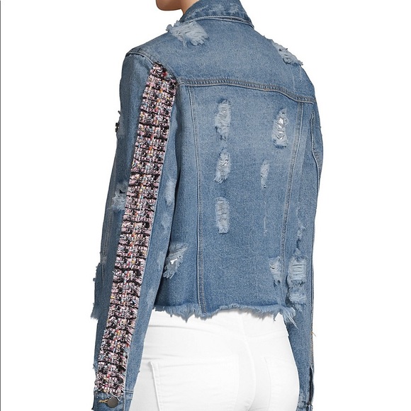 🆕Distressed Cropped Denim Jacket - Picture 5 of 9